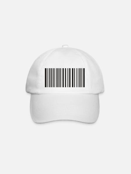 Barcode - Baseballkappe - Weiß/Weiß