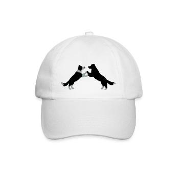 dog dancing Border Collies - Baseballkappe - Weiß/Weiß - Vorne