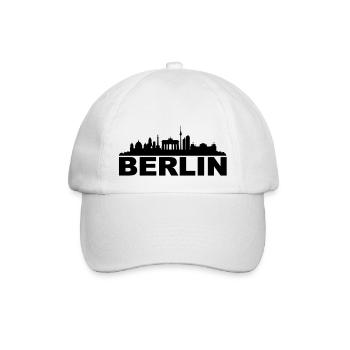 Skyline - Berlin Text - Baseballkappe - Weiß/Weiß - Vorne
