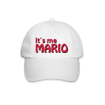 Mario - Baseballkappe - Weiß/Weiß - Vorne