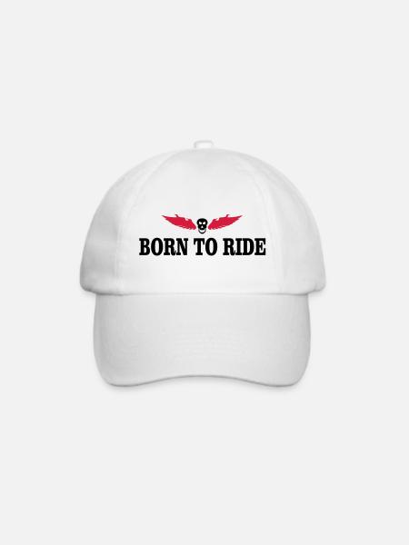 biker - Baseballkappe - Weiß/Weiß