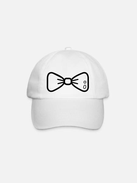 bow tie - Baseballkappe - Weiß/Weiß