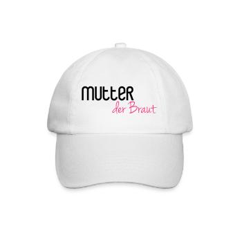 Mutter der Braut - Baseballkappe - Weiß/Weiß - Vorne