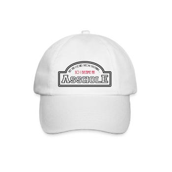 asshole - Baseballkappe - Weiß/Weiß - Vorne