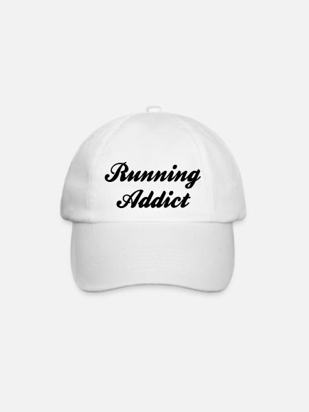 running addict - Baseballkappe - Weiß/Weiß
