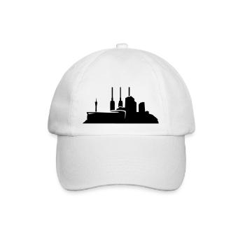 Hannover // Skyline // Silhouette // Skylineshirt - Baseballkappe - Weiß/Weiß - Vorne