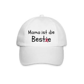 Mama ist die Best(i)e - Baseballkappe - Weiß/Weiß - Vorne