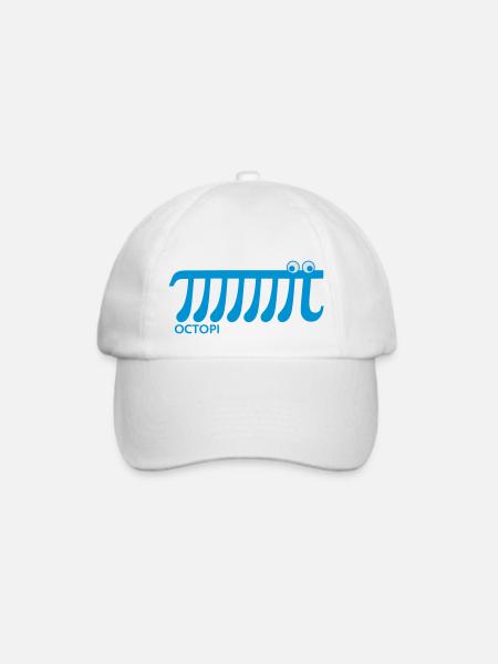 Pi Octopi Mathematik Mathe Nerd Geek lustige coole - Baseballkappe - Weiß/Weiß