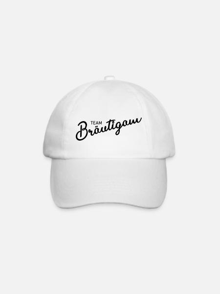 Team Bräutigam - Junggesellenabschied - JGA - Baseballkappe - Weiß/Weiß