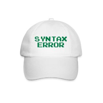 Syntax Error - Baseballkappe - Weiß/Weiß - Vorne