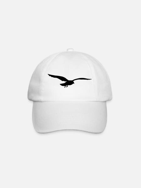fliegende möwe vogel strand - Baseballkappe - Weiß/Weiß