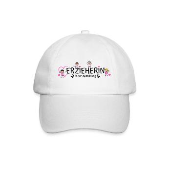 Erzieherin in der Ausbildung  - Baseballkappe - Weiß/Weiß - Vorne