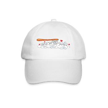 Zähne Zahnbürste Zahnpflege Fun - Baseballkappe - Weiß/Weiß - Vorne