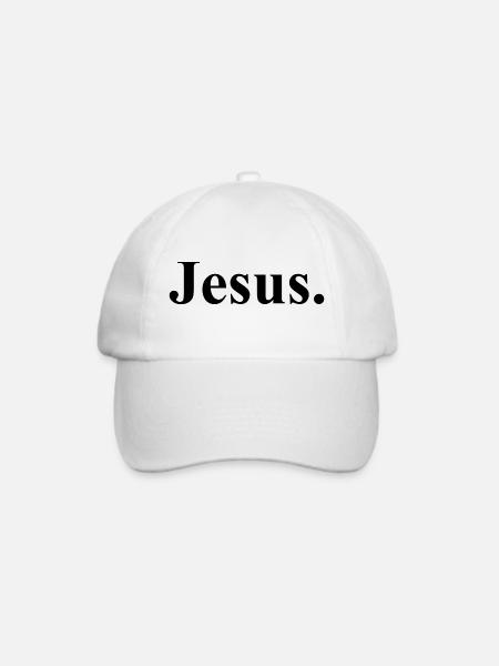 Jesus. - Baseballkappe - Weiß/Weiß