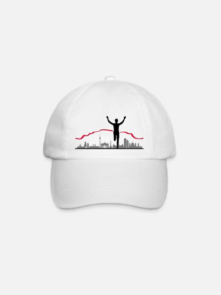 Berlin Marathon - Baseballkappe - Weiß/Weiß
