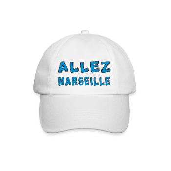 Allez marseille - Baseballkappe - Weiß/Weiß - Vorne