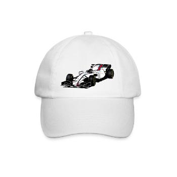 Racecar - Rennauto - Baseballkappe - Weiß/Weiß - Vorne