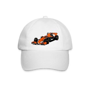 Racecar - Rennauto - Baseballkappe - Weiß/Weiß - Vorne