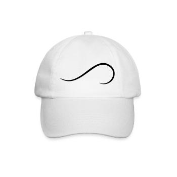Schnörkel Dekor Element Geschwungene Linie - Baseballkappe - Weiß/Weiß - Vorne