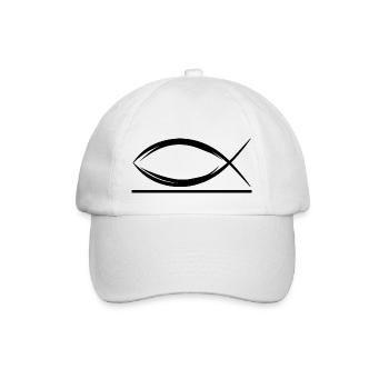 Jesus Christ God Faith - Baseballkappe - Weiß/Weiß - Vorne