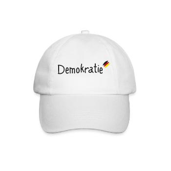 Demokratie - Baseballkappe - Weiß/Weiß - Vorne