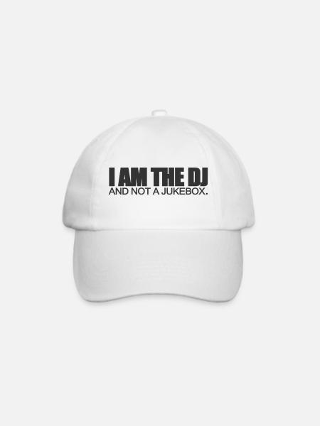 I Am The DJ And Not A Jukebox - Baseballkappe - Weiß/Weiß