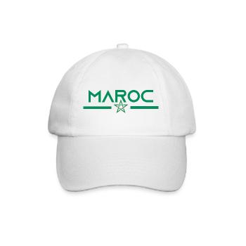 Marokko - Baseballkappe - Weiß/Weiß - Vorne