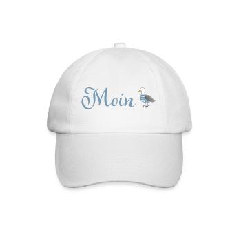 Moin Möwe - Baseballkappe - Weiß/Weiß - Vorne