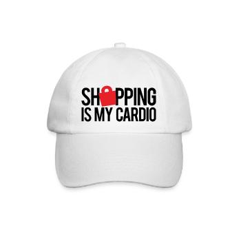 EINKAUFEN IST MEIN CARDIO - Baseballkappe - Weiß/Weiß - Vorne