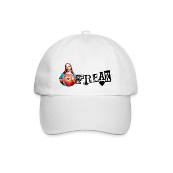 JESUS FREAK | Jesus Christ | Jesus Christus - Baseballkappe - Weiß/Weiß - Vorne