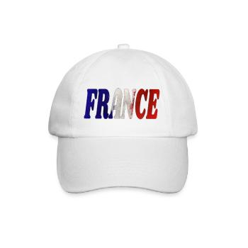 France - Baseballkappe - Weiß/Weiß - Vorne