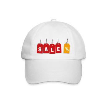 SALE Etiketten - Baseballkappe - Weiß/Weiß - Vorne