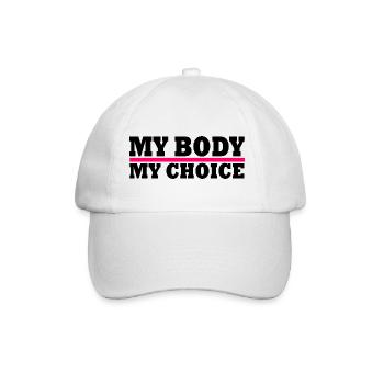My body my choice - Baseballkappe - Weiß/Weiß - Vorne