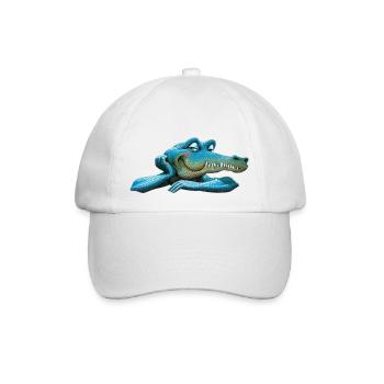 Retro Krokodil Amstrad - Maskottchen 02 - Baseballkappe - Weiß/Weiß - Vorne