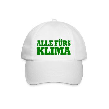 Alle fürs klima - Baseballkappe - Weiß/Weiß - Vorne