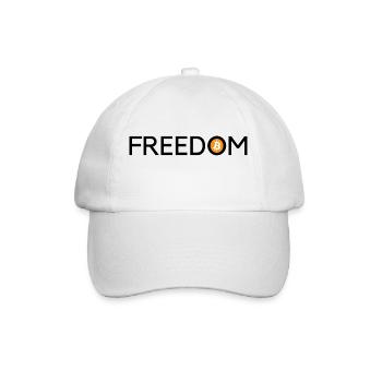Freedom Bitcoin - Baseballkappe - Weiß/Weiß - Vorne