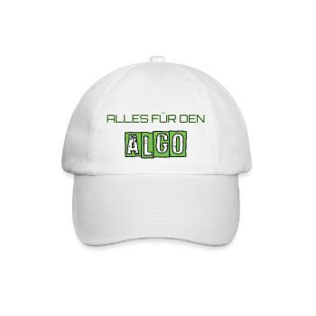 Alles für den Algo! Cooler Spruch Youtuber Twitch - Baseballkappe - Weiß/Weiß - Vorne