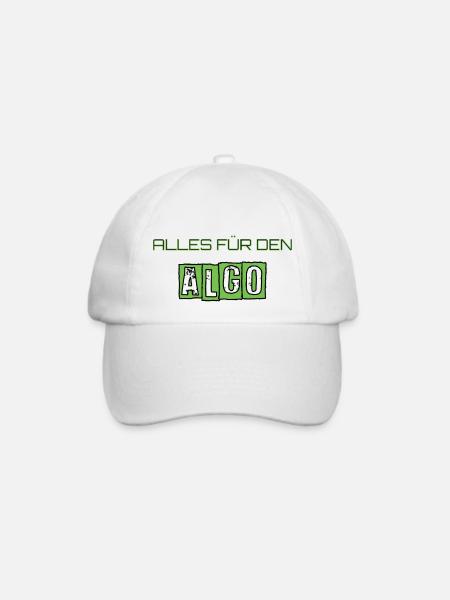 Alles für den Algo! Cooler Spruch Youtuber Twitch - Baseballkappe - Weiß/Weiß
