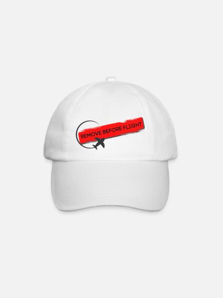 Remove before flight - Baseballkappe - Weiß/Weiß