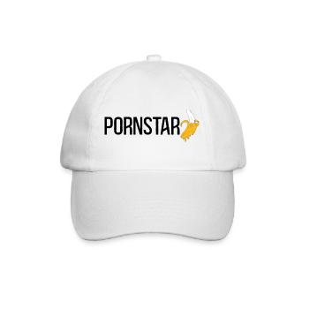 Pornstar Porno Star Banane - Baseballkappe - Weiß/Weiß - Vorne