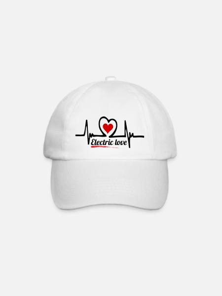 Elektrische Liebe - Baseballkappe - Weiß/Weiß
