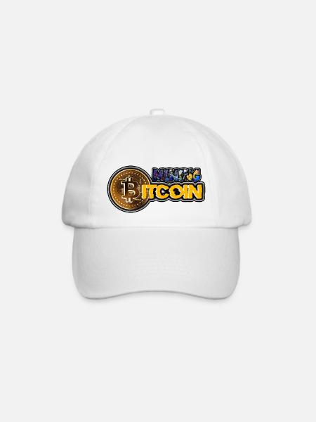 Bitcoin Mining - Baseballkappe - Weiß/Weiß