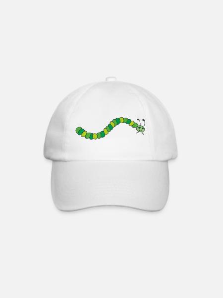 raupe - Baseballkappe - Weiß/Weiß