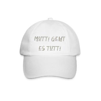 Mutti geht es tutti lustiger Spruch Mama Mutter - Baseballkappe - Weiß/Weiß - Vorne