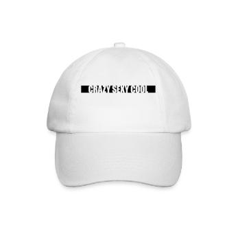 crazy sexy cool Design - Baseballkappe - Weiß/Weiß - Vorne