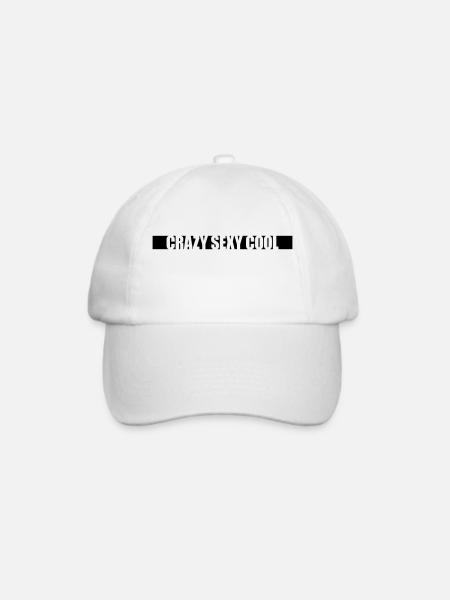 crazy sexy cool Design - Baseballkappe - Weiß/Weiß