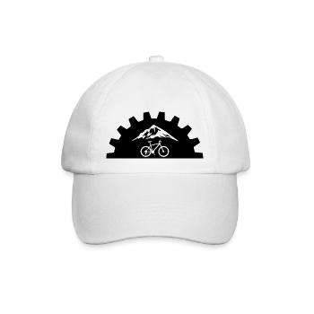 Mountainbiker Radsport - Baseballkappe - Weiß/Weiß - Vorne