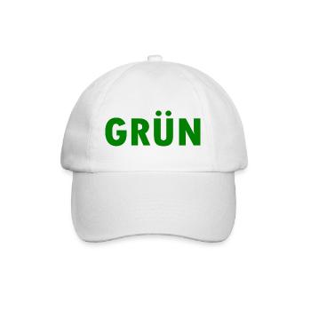 Grün - Baseballkappe - Weiß/Weiß - Vorne