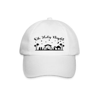 Oh Holy Night - Baseballkappe - Weiß/Weiß - Vorne