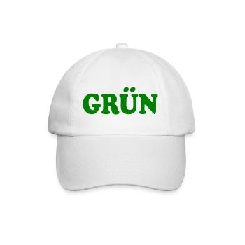 Grün - Baseballkappe - Weiß/Weiß - Vorne